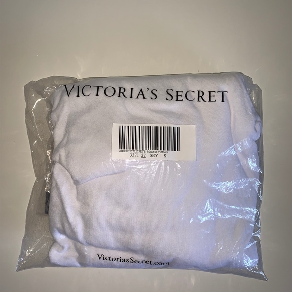 Victoria’s Secret PINK Collegiate Crew Neck Sweat Shirt Top Tropical Fern Palm S - Picture 4 of 8